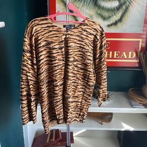 Tiger print cardigan
